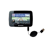 Retractable USB Cable for the Navigon 2100 max with Power Hot Sync and Charge capabilities - Gomadic Brand w/ TipExchange Technology