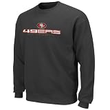 San Francisco 49ers Charcoal 1st & Goal Pullover Crew Sweatshirt