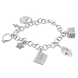 Sterling Silver Mother's Charm Bracelet