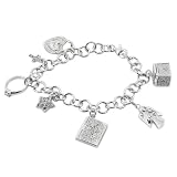 Sterling Silver Mother's Charm Bracelet