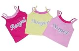 Little Girls' Tank Top with Angel Glitter Screenprint