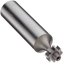 Niagara Cutter B555 Straight Tooth Shank Type Keyseat Cutter, High Speed Steel, Uncoated (Bright), Round Shank, 3/8" Cutter Diameter, 8 Tooth, 1/8" Width