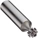 Niagara Cutter B555 Straight Tooth Shank Type Keyseat Cutter, High Speed Steel, Uncoated (Bright), Round Shank, 3/8" Cutter Diameter, 8 Tooth, 1/8" Width