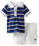 Calvin Klein Baby-Boys Newborn Stripes Polo With Cargo Short