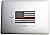 Thin Red Line Flag Decal - 3x5 in. Black, White, and Red American Flag Sticker for Cars, Trucks, and SUVs - In Support of Firefighters and EMTs