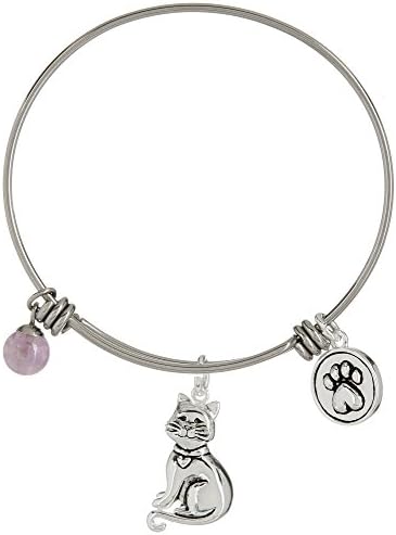 Footnotes Pawsitively Purrfect Bangle Bracelet One Size Silver/turquoise