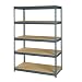 Maxi Rack MR-1848 48-Inch Wide by 18-Inch Deep by 72-Inch High Five-Shelf Heavy Duty, Shelving Unit, Grey