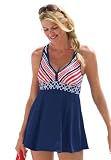 Mixed print swimdress