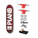 Plan B Standard Logo Red 8.0 Skateboard Complete