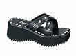 2 1/2 Inch Cute Gothic Sandals Skull Print And Studs Punk Shoes Demonia Black
