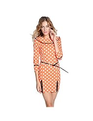 Polka Dot Print Cocktail Cotton Vintage Bodycon Dress/Evening Dress/Party Dress 