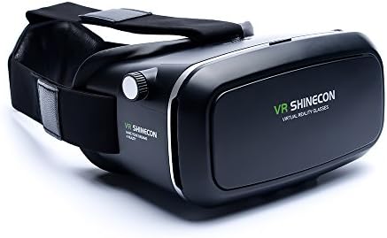 Beyondtek 3D VR Virtual Reality Glasses Headset with Head-mounted Headband 360 Degree Immersive Movies and Games experience support for 3.5 to 6 inch Smartphone