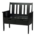 Entryway Wood Bench - Antique Black