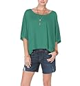 Michael Stars Slub Short Sleeve Cropped Scoop Neck Tee