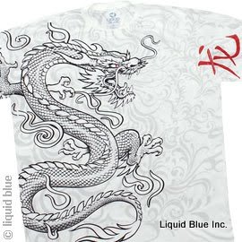 Fantasy White Dragon T-Shirt