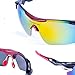RIVBOS 802 Polarized Sports Sunglasses with 5 Set Interchangeable Lenses for Cycling