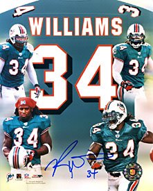 Ricky Williams Autographed / Signed Miami Dolphins Collage 8x10 Photo