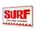 Free Surf Lessons Aluminum Sign