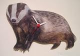 Badger Wall Clock - Hand Cut - Wooden