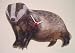 Badger Wall Clock - Hand Cut - Wooden