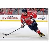 Washington Capitals (Alex Ovechkin, In Action) Sports Poster Print - 22x34 custom fit with RichAndFramous Black 34 inch Poster Hangers