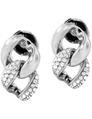 Designer Messika Paris Love Knot 0.55ct Diamond 18k White Gold Earrings