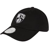 New Era Brooklyn Nets Ladies Machine Shield Logo Adjustable Hat - Black