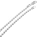 3mm .925 Sterling Silver Military Ball Link Bead Chain Necklace, 30 Inches