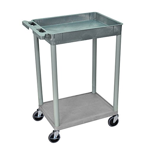 LUXOR STC12-G Top Tub and Bottom Flat Shelf Cart
