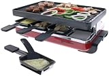 Swissmar KF-77046 Classic 8 Person Raclette with Reversible Cast Iron Grill/Griddle Plate, Red
