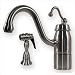 Beluga Single Hole or Single Lever Kitchen Faucet with a Curved Handle and Side Spray Finish: Stainless Steel