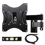 VideoSecu New Black Swing Wall Mount Bracket 20 Inch Extending 55lbs Weight Capacity For Middle Size Sharp LG Plasma LCD LED TV ML523B M18