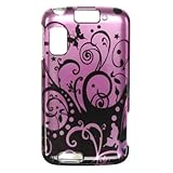 Black Purple Swirl Crystal Snap-On 2pcs Phone Protector Hard Cover Case for ....