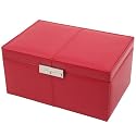 Wolf Designs Manhattan Medium Red Jewelry Case #319114
