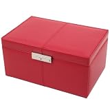 Wolf Designs 319114 Manhattan Medium Red Jewelry Case