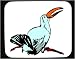 Decorated Mouse Pad with beak, bird, animal, hornbill