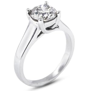 2.40 CT Exc-Cut Round E-VVS2 GIA Cert Diamond Platinum Trellis Solitaire Engagement Ring 7.80gr