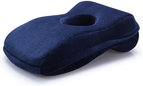 Remeehi Memory Foam Slow Rebound Face Down Desk Pillow Cushion Nap Sleeping Pillow (Navy Blue)
