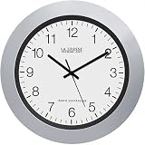 10" Atomic Wall Clock in Silver