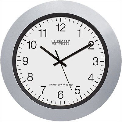 10 Atomic Wall Clock in Silver