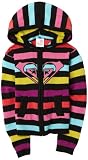 Roxy Girls 2-6x Roxy Teenie Wahine - Fantabulous Striped Zip-Up Sweater With Hood