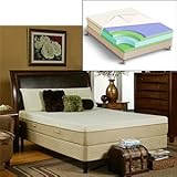 Sleep Science Latex Comfort 10" King Mattress with Foundation 4" of Latex o ....