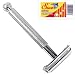 Parker 29L "UNISEX" Long Handle Butterfly Open Double Edge Safety Razor & 10 Shark Super Chrome Blades