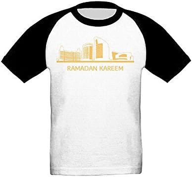 Ramadan Black Boys And Girls Raglan Short Sleeve Kids Cute Shirt For Toddlers