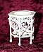 Victorian White Wire Hexagon Side Table Dollhouse Miniature