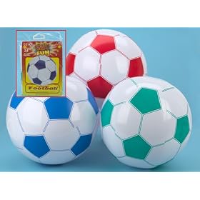 PMS International 009/140 24" INFL FOOTBALL IN POLYBAG W/INSERT. 3 ASSTD COLOURS