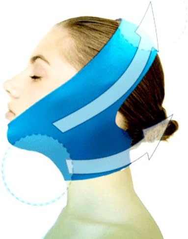 Beauty V-Line Face Chin Neck Facial Skin Lift Up Belt Blue - 12pcs
