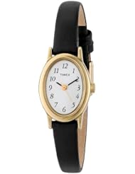 Timex Womens T21912 Cavatina Black Leather Strap Watch