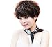 Cool2day Newest Short Fashion Women DARK BROWN Cosplay Wave Party Wig JF010423