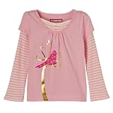 Toddler Girls' Cherokee��� Long-sleeve Bird 2fer Top - Pink 4T